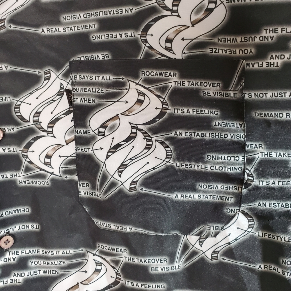 Rocawear Black Button Down Collared Short Sleeve … - image 4